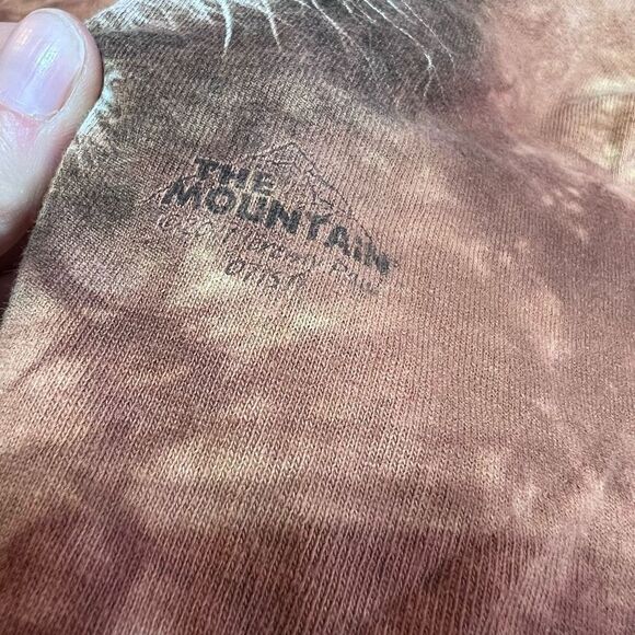 Vintage The Mountain Women's Tie-Dye Crew Neck Lion Graphic shirt Brown Small - Picture 5 of 7